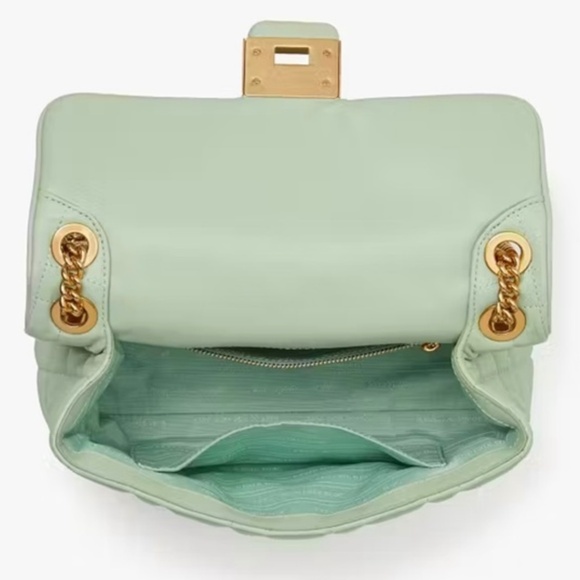 Kate Spade (NWT) Evelyn Quilted Leather Medium Shoulder Bag in Pistachio - Picture 3 of 8